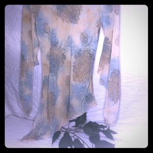 🌙Long Waterfall Sleeve Slip Blouse